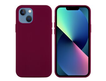 Lunso - Softcase Backcover hoes - iPhone 13 - Wijnrood