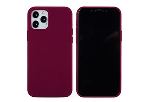 Lunso - Softcase Backcover hoes - iPhone 13 Pro Max - Wijnrood