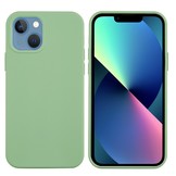 Lunso - Softcase Backcover hoes - iPhone 13 Mini - Wijnrood iPhone 13 Mini Softcase Backcover hoes Groen