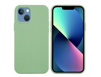 Lunso - Softcase Backcover hoes - iPhone 13 Mini - Groen