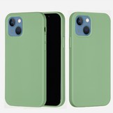 Lunso - Softcase Backcover hoes - iPhone 13 Mini - Wijnrood iPhone 13 Mini Softcase Backcover hoes Groen