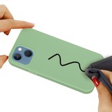 Lunso - Softcase Backcover hoes - iPhone 13 Mini - Wijnrood iPhone 13 Mini Softcase Backcover hoes Groen