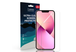 Lunso - Duo Pack (2 stuks) Beschermfolie - Full Cover Screen Protector - iPhone 13 / iPhone 13 Pro