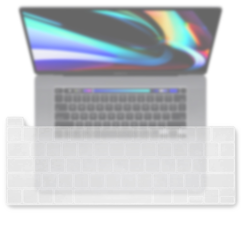MacBook Pro 13 inch (2020-2022) en MacBook Pro 16 inch (2019) Keyboard bescherming (US) Transparant