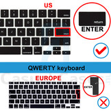 MacBook Pro 13 inch (2016-2019) en MacBook Pro 15 inch (2016-2020) Keyboard bescherming (US) Transparant