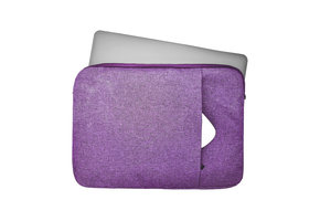 Lunso - Stijlvolle zachte neopreen sleeve hoes 15 inch - Paars