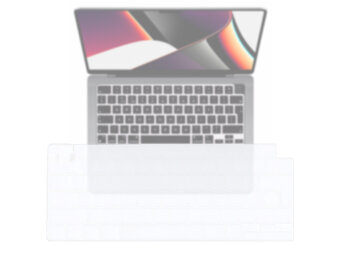 Lunso MacBook Air 13 (M2/M3) / Air 15 (M2/M3) / Pro 14 / Pro 16 (M1/M2) - Keyboard Cover (EU) - Transparant