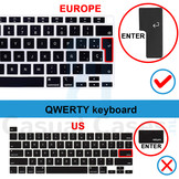 (EU) MacBook Air 13 inch M2/M3 (2022-2024), MacBook Air 15 inch M2/M3 (2023-2024), MacBook Pro 14 inch en MacBook Pro 16 inch M1/M2 (2021-2023) Keyboard Cover - Transparant