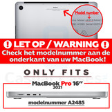 MacBook Pro 16 inch (2021-2023) beschermfolie - Full cover screen protector