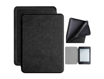 Lunso - sleepcover flip hoes - Kindle Paperwhite 4 - Zwart