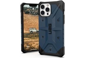 UAG - Pathfinder backcover hoes - iPhone 13 Pro Max - Blauw + Lunso Tempered Glass