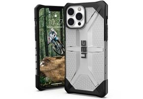 UAG - Plasma backcover hoes - iPhone 13 Pro Max - Zilver + Lunso Tempered Glass