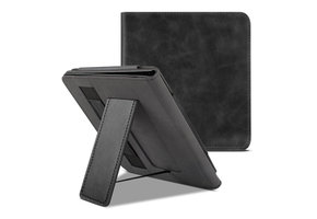 Lunso - Luxe sleepcover stand hoes - Kobo Libra 2 (7 inch) - Zwart