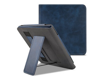 Lunso - Luxe sleepcover stand hoes - Kobo Libra 2 (7 inch) - Blauw