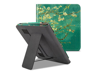 Lunso - Luxe sleepcover stand hoes - Kobo Libra 2 (7 inch) - Van Gogh Amandelbloesem