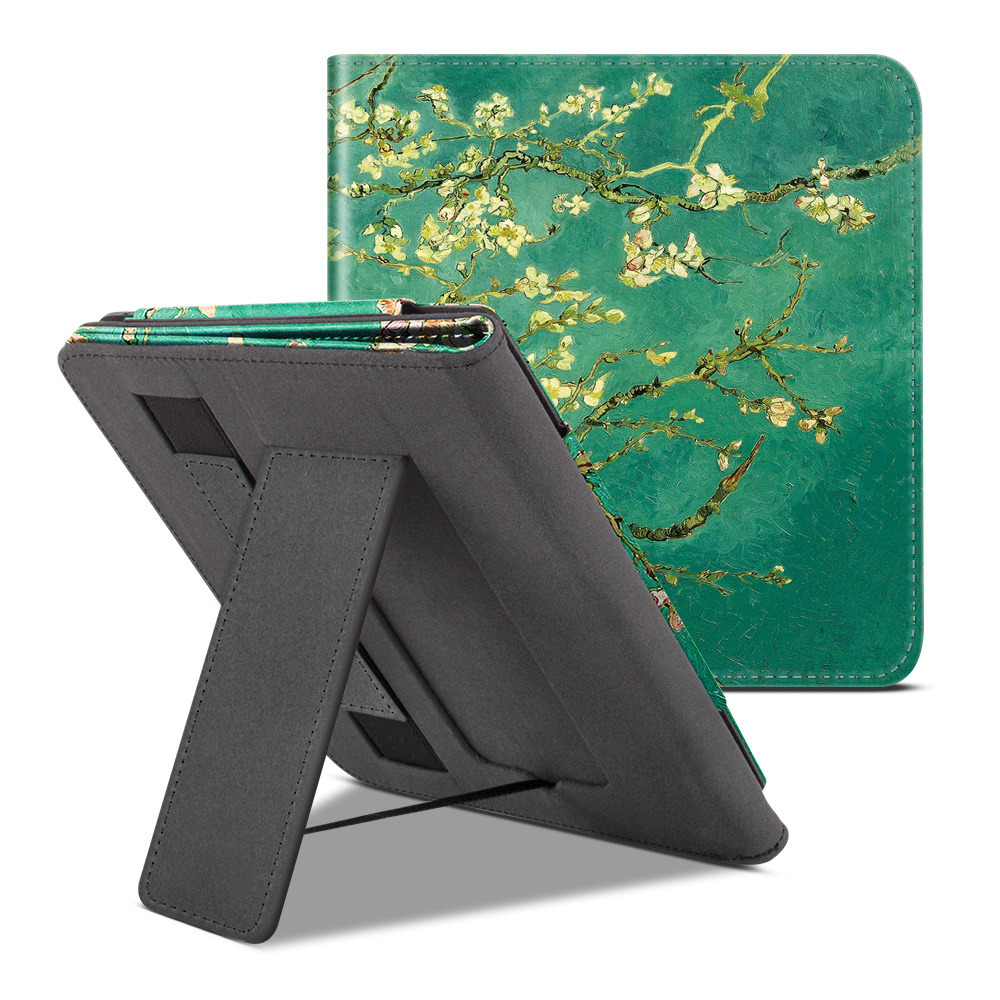 Lunso - Luxe sleepcover stand hoes - Kobo Libra 2 (7 inch) - Van Gogh Amandelbloesem