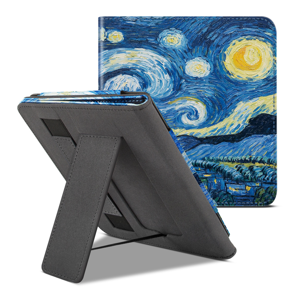 Kobo Sage (8 inch) Luxe Sleepcover stand hoes Van Gogh De Sterrennacht