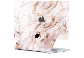 Lunso MacBook Pro 14 inch (2021-2024) cover hoes - case - Marble Vera