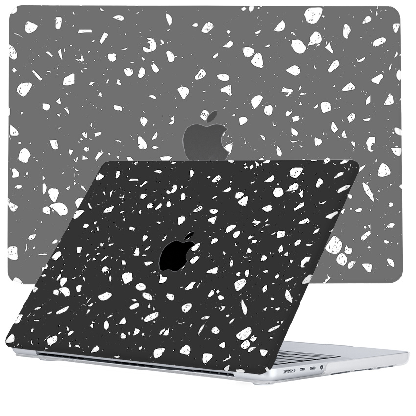 Lunso MacBook Pro 14 inch (2021-2026) cover hoes - case - Terrazzo Bergamo