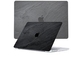 Lunso MacBook Pro 14 inch (2021-2024) cover hoes - case - Black Stone