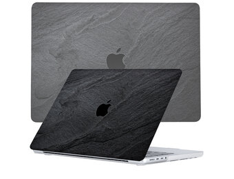 Lunso MacBook Pro 14 inch (2021-2024) cover hoes - case - Black Stone
