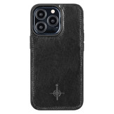 iPhone 13 Pro lederen afneembare 2-in-1 bookcase hoes - Zwart