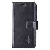iPhone 13 lederen afneembare 2-in-1 bookcase hoes - Zwart