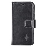 iPhone 13 Mini lederen afneembare 2-in-1 bookcase hoes - Zwart