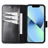 iPhone 13 Mini lederen afneembare 2-in-1 bookcase hoes - Zwart