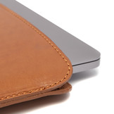 13 inch Marbella lederen laptop sleeve hoes Cognac