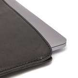 13 inch Marbella lederen laptop sleeve hoes Zwart