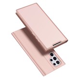 Samsung Galaxy S22 Ultra Slim bookcase hoes Rose Goud