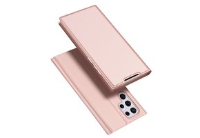 Dux Ducis - Slim bookcase hoes - Samsung Galaxy S22 Ultra - Rose Goud