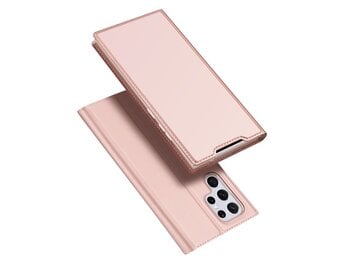 Dux Ducis - Slim bookcase hoes - Samsung Galaxy S22 Ultra - Rose Goud