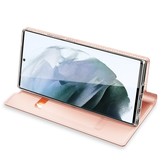 Samsung Galaxy S22 Ultra Slim bookcase hoes Rose Goud