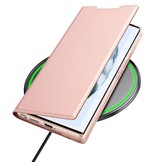 Samsung Galaxy S22 Ultra Slim bookcase hoes Rose Goud