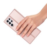Samsung Galaxy S22 Ultra Slim bookcase hoes Rose Goud