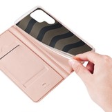 Samsung Galaxy S22 Ultra Slim bookcase hoes Rose Goud