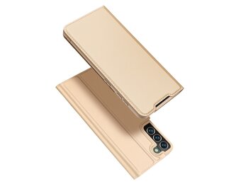 Dux Ducis - Slim bookcase hoes - Samsung Galaxy S22 Plus - Goud