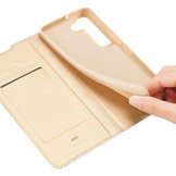 Samsung Galaxy S22 Plus Slim bookcase hoes Goud