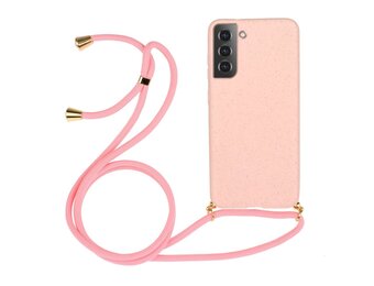 Lunso - Backcover hoes met koord - Samsung Galaxy S22 Plus - Roze