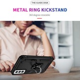 Samsung Galaxy S22 Armor backcover hoes met ringhouder Zwart