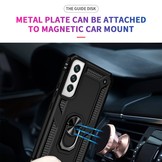 Samsung Galaxy S22 Armor backcover hoes met ringhouder Zwart