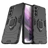 Samsung Galaxy S22 Plus Armor backcover hoes met ringhouder Zwart