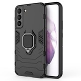 Samsung Galaxy S22 Plus Armor backcover hoes met ringhouder Zwart
