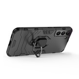 Samsung Galaxy S22 Plus Armor backcover hoes met ringhouder Zwart