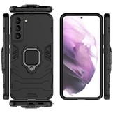 Samsung Galaxy S22 Plus Armor backcover hoes met ringhouder Zwart