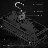 Samsung Galaxy S22 Ultra Armor backcover hoes met ringhouder Zwart