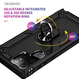 Samsung Galaxy S22 Ultra Armor backcover hoes met ringhouder Zwart