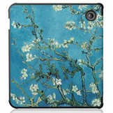Kobo Libra 2 (7 inch) Origami Sleepcover hoes Van Gogh Amandelbloesem
